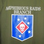 画像4: 米軍実物 AMPHIBIOUS RAIDS BRANCH Tシャツ　DRY OD　XXL (4)