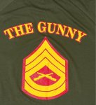 画像4: 海兵隊実物 USMC　THE GUNNY　Tシャツ　L (4)