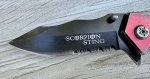 画像2: 海兵隊放出品  8.5” Dragon Strike Assisted Tactical Red Scorpion Pocket Knif (2)