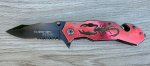 画像1: 海兵隊放出品  8.5” Dragon Strike Assisted Tactical Red Scorpion Pocket Knif (1)