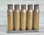 画像1: 米軍実物 7.62mm 空薬莢5連 薬莢 クリップ セット 使用済み 安全品 (1)