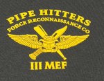 画像2: 沖縄 海兵隊実物　PIPE HITTERS　沖縄フォースリーコン　Tシャツ　COTTON (2)