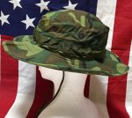 画像2: 米軍実物　HAT,CAMOUFLAGE(TOROPICAL COMBAT)TYPEII　 グリーンリーフカモ ブーニーハット (2)