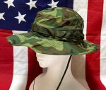 画像1: 米軍実物　HAT,CAMOUFLAGE(TOROPICAL COMBAT)TYPEII　 グリーンリーフカモ ブーニーハット (1)