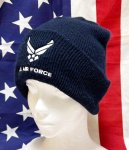 画像1: 米軍放出品　U,S,AIR FORCE　ワッチキャップ (1)