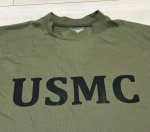 画像2: 米軍実物 USMC　DRI-DUKE　OD Tシャツ　SMALL (2)