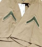 画像2: 米軍実物,SHIRT, MAN'S, KHAKI SHADE M-1 QUARTER LENGTH SLEEVE USMC　サービスドレス半袖シャツ　15  1/2 (2)