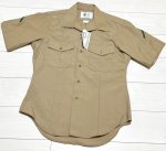 画像1: 米軍実物,SHIRT, MAN'S, KHAKI SHADE M-1 QUARTER LENGTH SLEEVE USMC　サービスドレス半袖シャツ　15  1/2 (1)