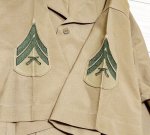 画像2: 米軍実物,SHIRT, MAN'S, KHAKI SHADE M-1 QUARTER LENGTH SLEEVE USMC　サービスドレス半袖シャツ　16  1/2 (2)