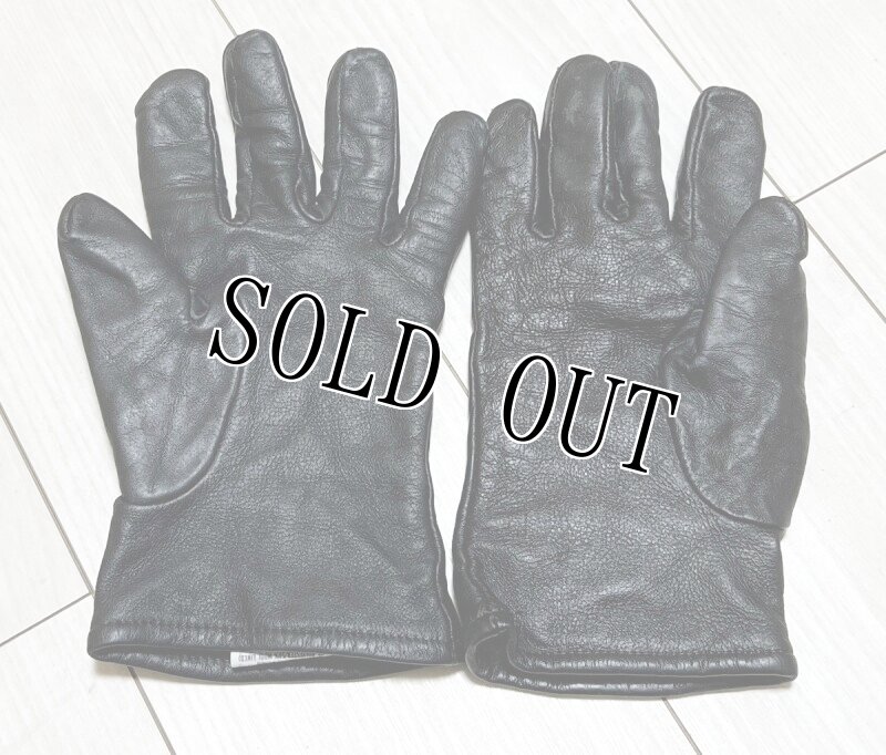 画像1: 米軍実物  GLOVES UNISEX,BLACK LEATHER DRESS　レザー グローブ　8 (1)