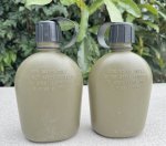 画像1: 米軍実物 SKILCRAFT 1QT プラスティック キャンティーン 水筒 2個セット (1)