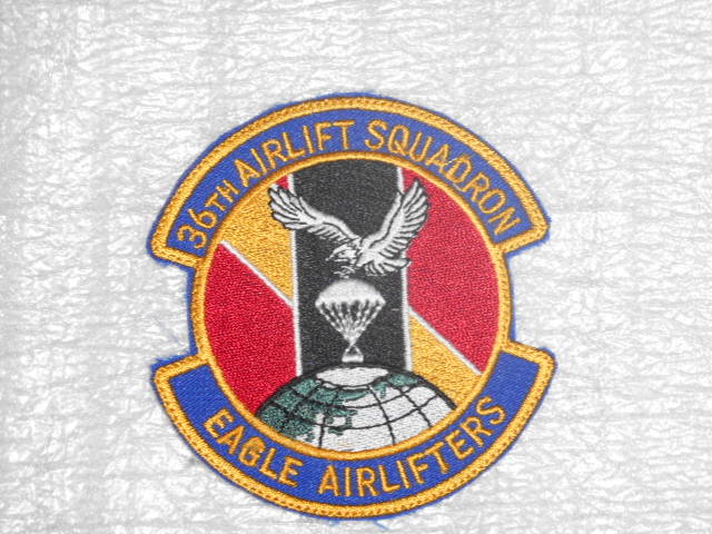 米軍実物. USAF 36th Airlift Squadron Eagle Airlifters ワッペン