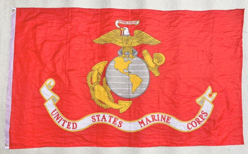 米軍 海兵隊 フラッグ 刺繍 USMC 旗 式典 希少 実物 | www.gncmkt.ac.in
