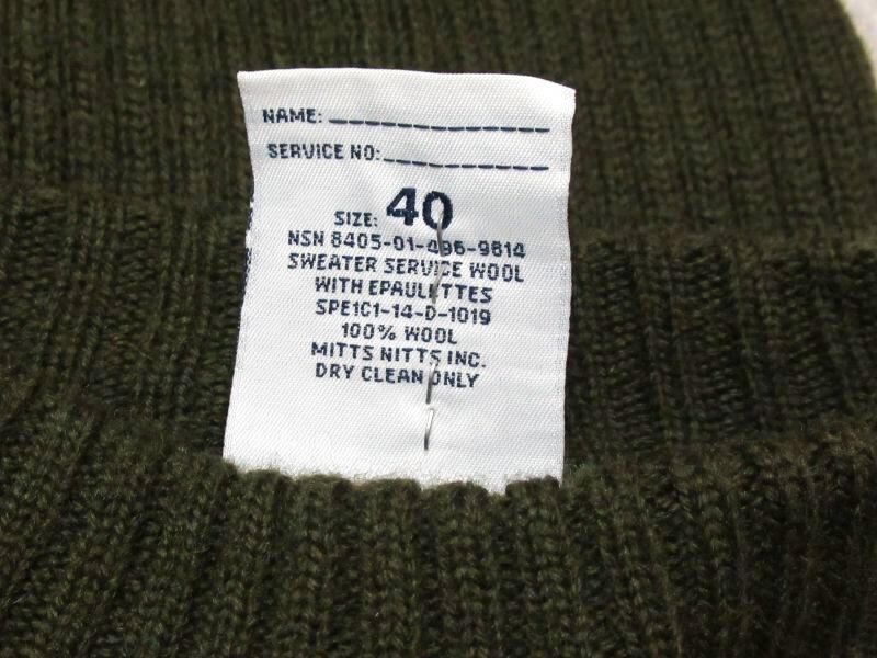 米軍 コマンド セーター SWEATER SERVICE　４０　ミリタリー