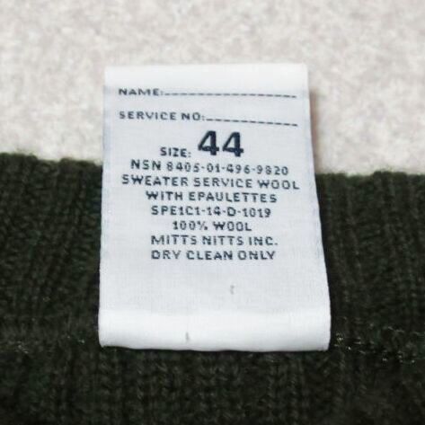 米軍 コマンド セーター SWEATER SERVICE　４２　美品　ミリタリー