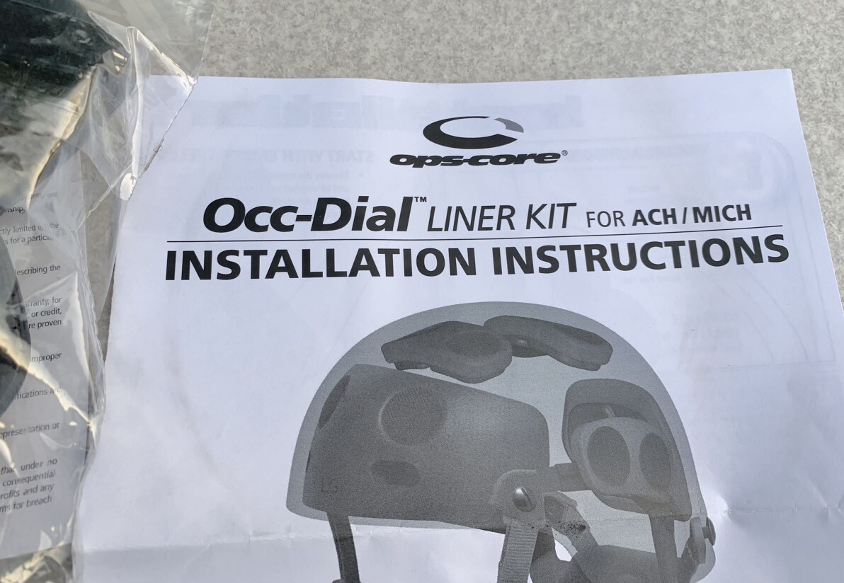 米軍実物 OPS-CORE HEAD-LOC OCC-DIAL ライナーキット ACH/MICH ヘルメット
